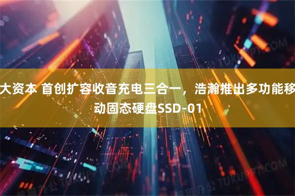 大资本 首创扩容收音充电三合一，浩瀚推出多功能移动固态硬盘SSD-01
